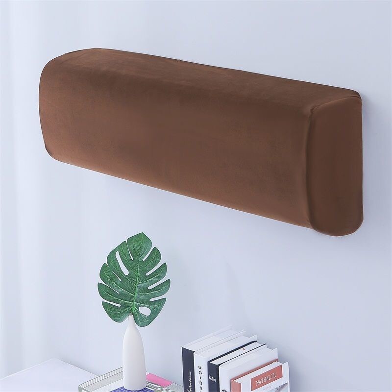 Cubierta universal para aire acondicionado, cubierta AUX montada en la pared, tela a prueba de polvo, en múltiples colores, adecuada para 1P 1,5 P: caramel colour