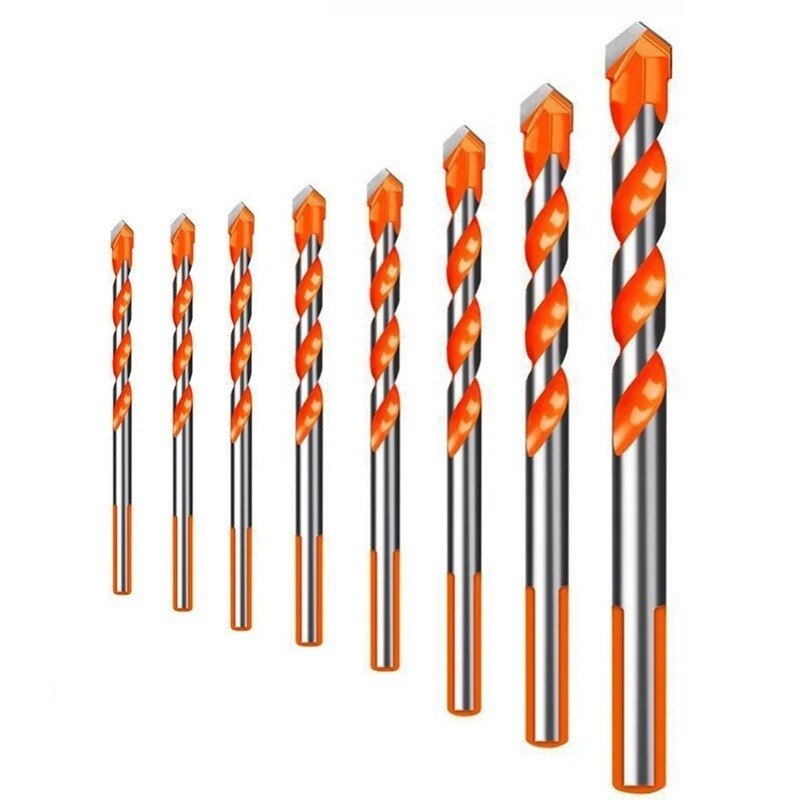 1pc/5pcs Multifunctional Glass Drill Bit Triangle Diamond Drill Ceramic Tile Concrete Brick Wood Punching Hole Saw Metal Drill