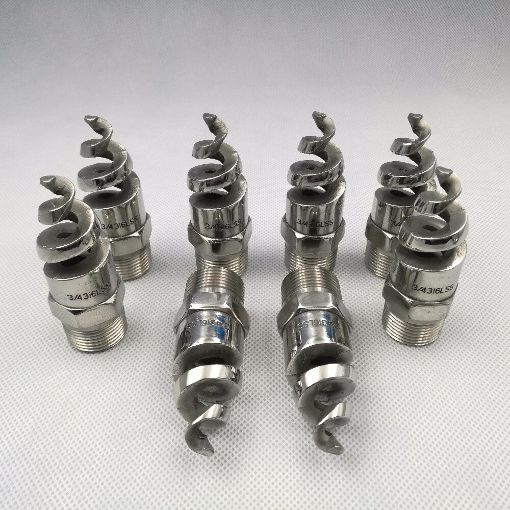All Size 316L Stainless Steel Spiral Jet Nozzle Industrial Spray Dust Remove Nozzle Full Cone Spiral Nozzle for Garden