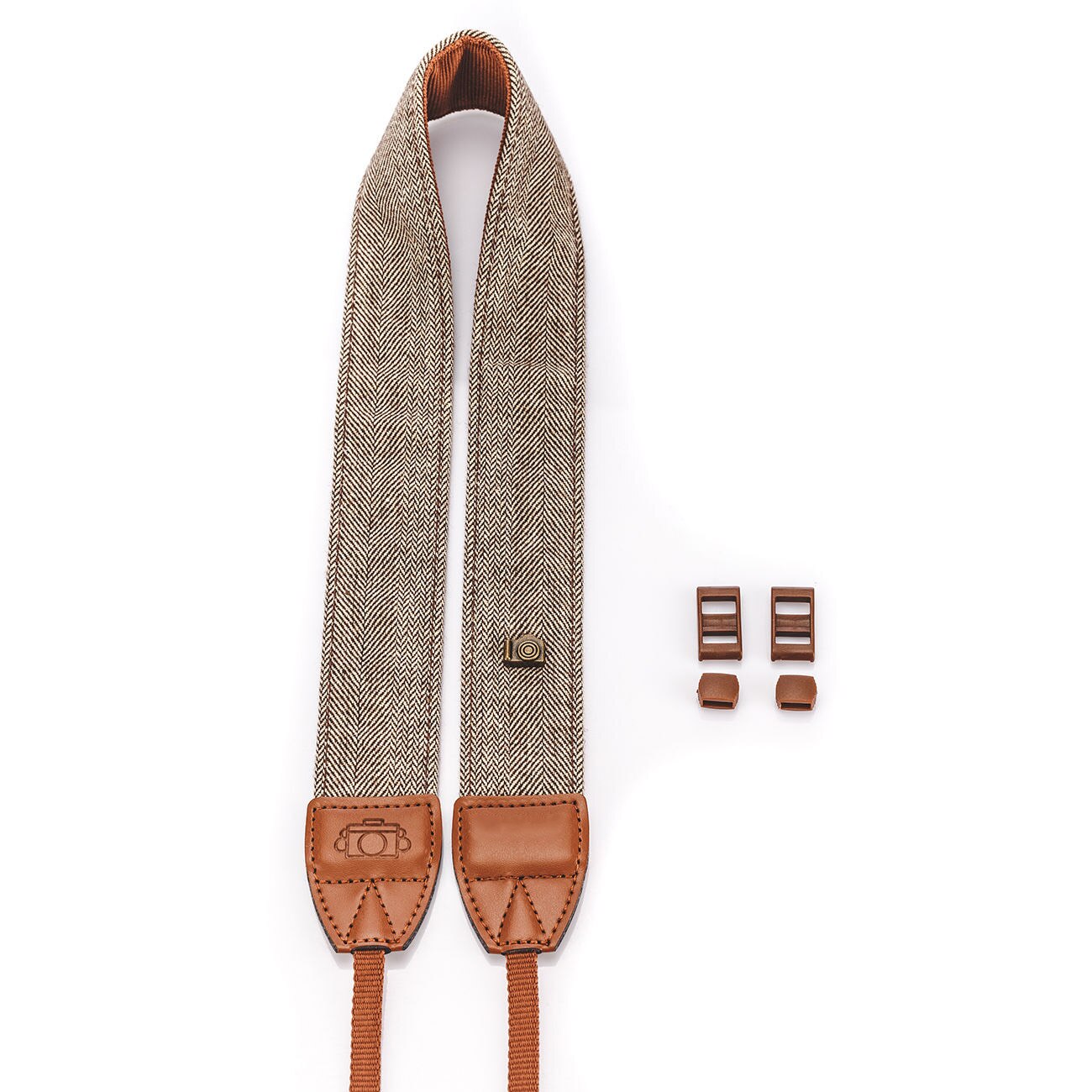 Courroie de ceinture universelle pour appareil photo reflex numérique pour Sony Nikon Canon Olympus: Marron