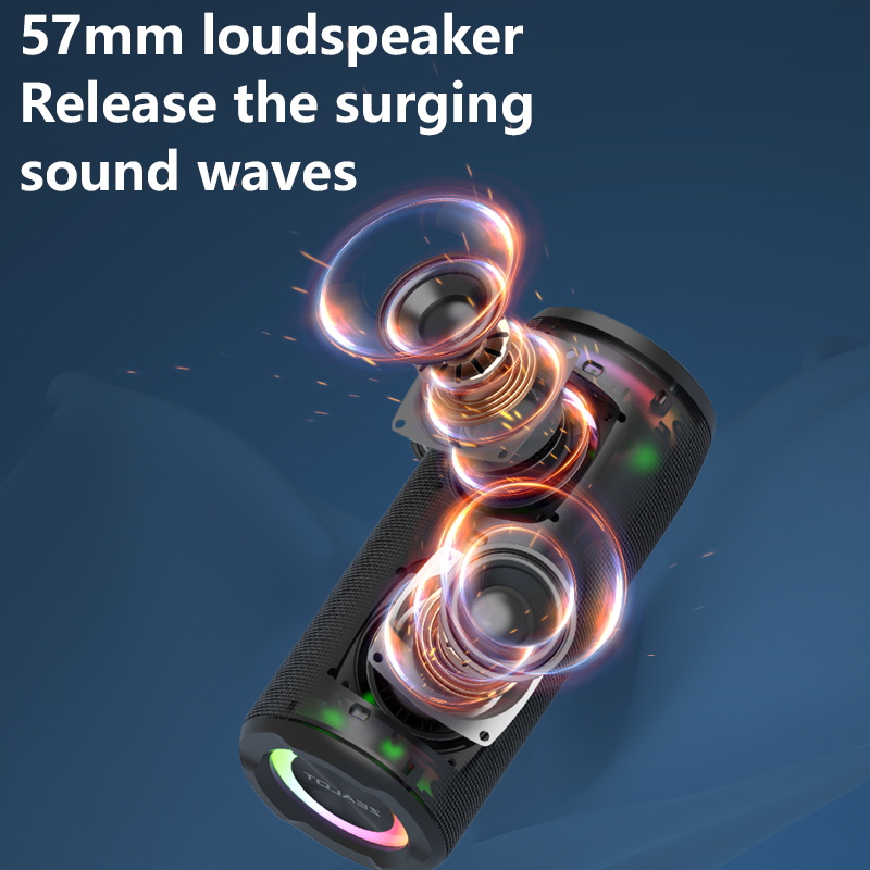 Haut-parleurs sans fil ZEALOT S51 Pro 40W, haut-parleur de caisson de basses portable extérieur, étanche IPX 6, double appairage, batterie 5200mAh.