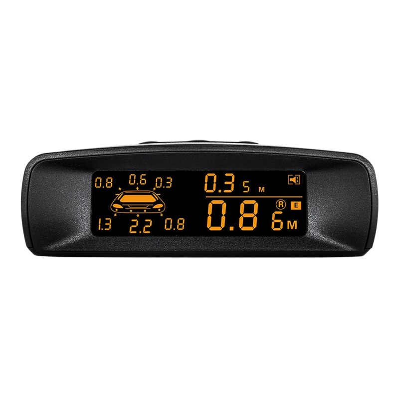 Car LCD Parking Sensor Kit, Visible Full Digital Distance Display Reversing R-Adar with 4 Sensors Fit All Cars