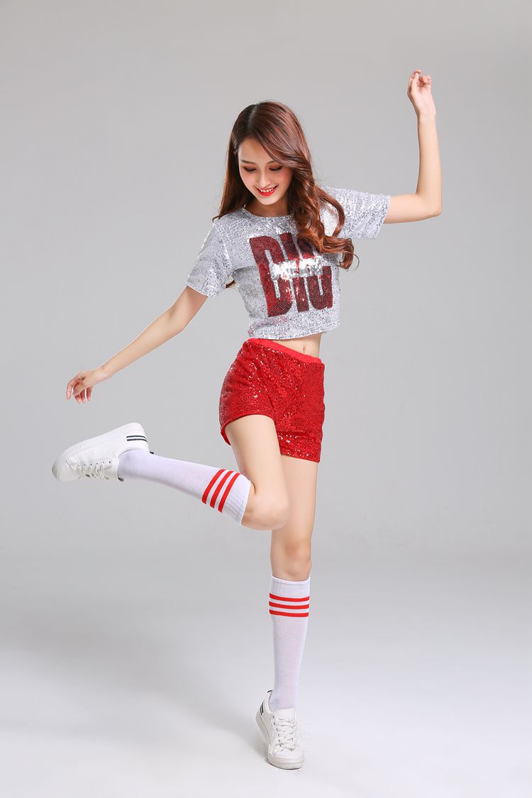 Sexy Sequin Cheerleading Kostuum Kleding Voetbal Rugby Basketbal Cheer Team Meisje Cheerleading Uniformen Dance Stage Performance