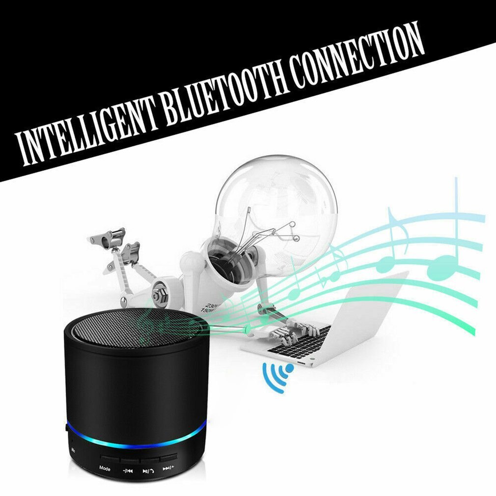 Portable Mini Wireless Speaker With Mic Loudspeaker LED Heavy Bass Stereo Music Players Sound Box Speaker