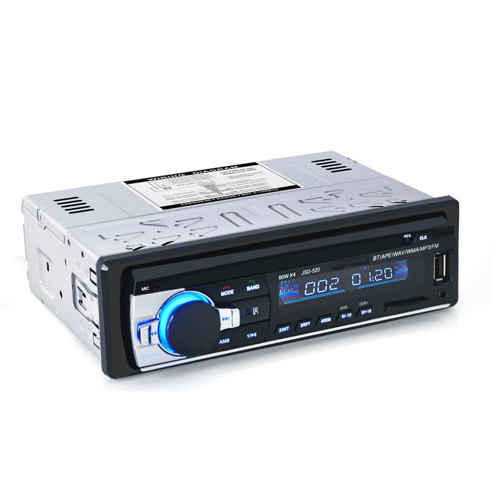 Voor Auto Radio 12V S Auto 1 Din Audio JSD520 Coche Bluetooth 2.5 &#39;&#39;Scherm Stereo Automotive Mp3 Fm usb Auto