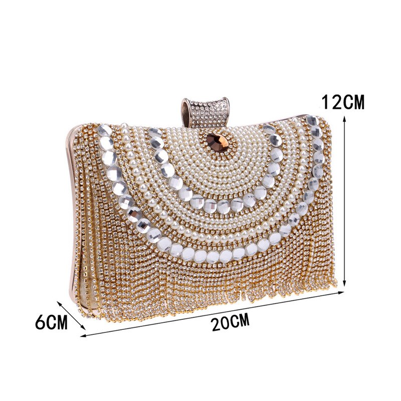 Dames avondtassen handgemaakte clutches voor overdag feesttassen handtassen van kristal clutches handtas ketting schoudertas