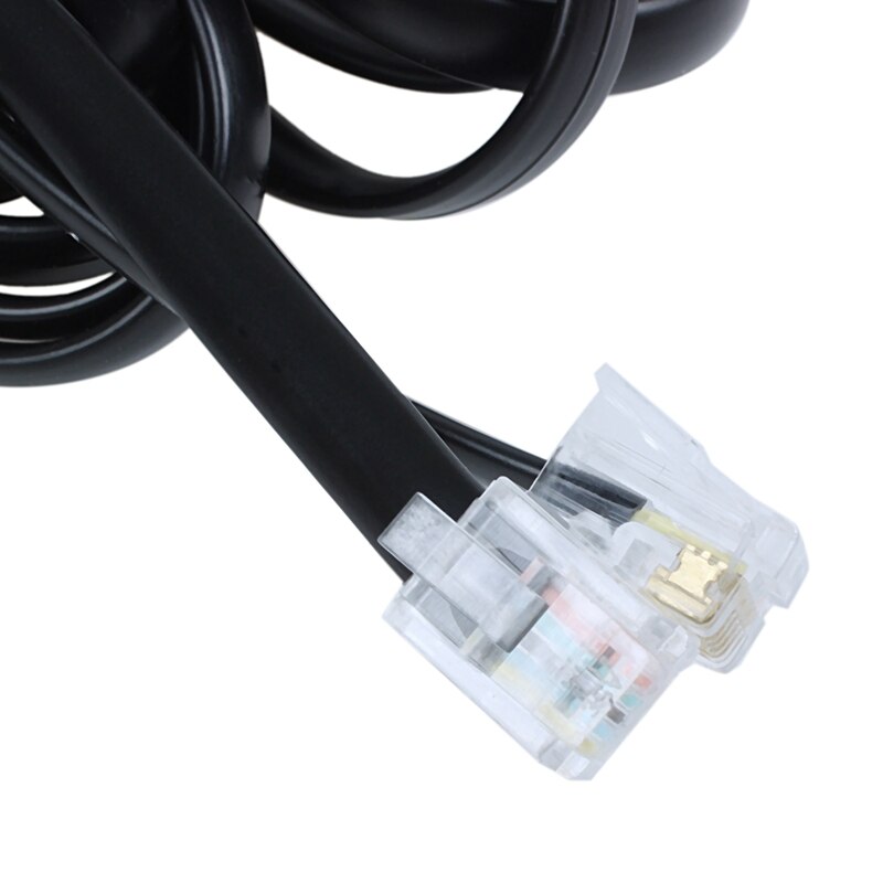 2X 6P6C RJ11 Telefon Verlängerung Fax Modem Kabel Linie 5M Länge Schwarz