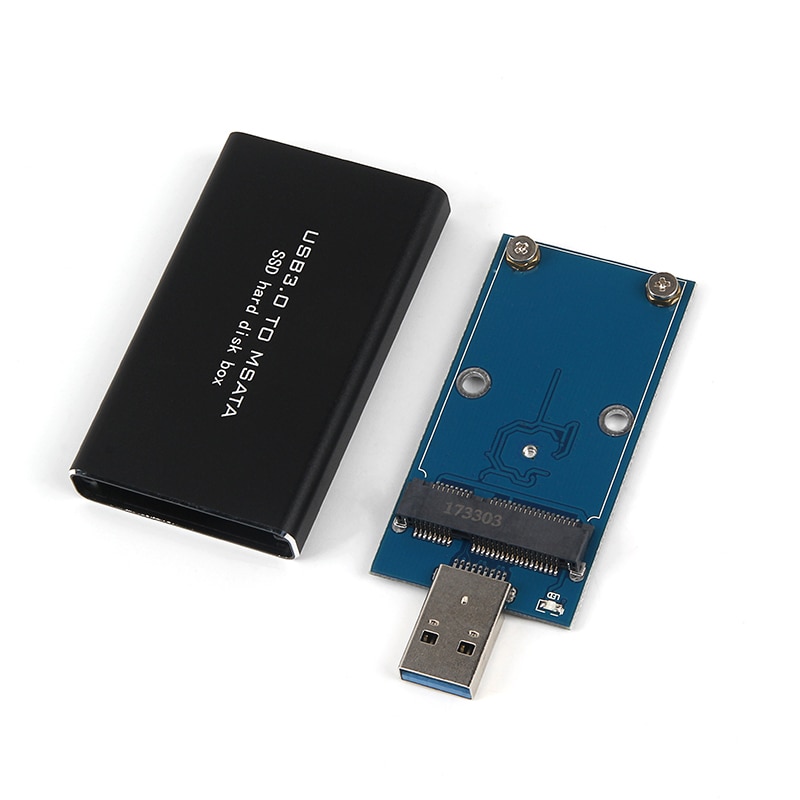 USB3.0 To Msata Mini-Sata 30 * 50mm Full Size SSD Portable Hard Disk Driver External Enclosure