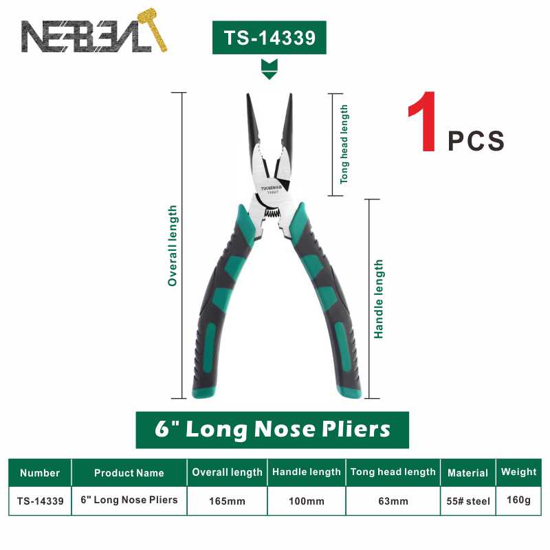 6 &#39;&#39;/8&#39;&#39;/9 &#39;&#39;Multifunctionele Tang Set Combinatie Punttang Stripper/Crimper/Cutter zware Draad Tang Diagonale: TS14339 1pcs