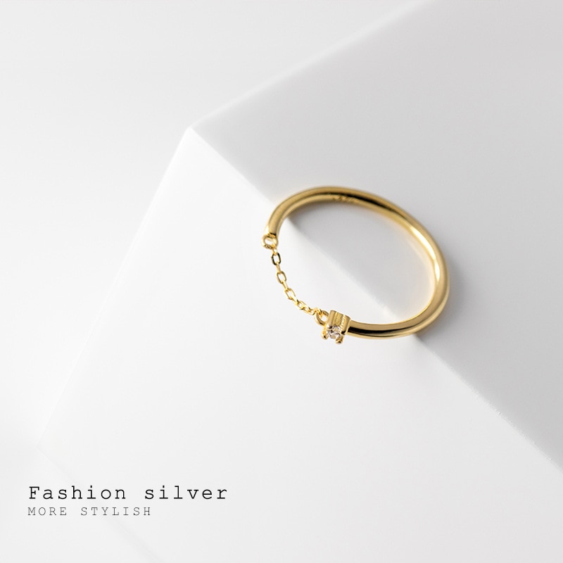 La Monada Ketting Ringen Voor Vrouwen 925 Zilveren Echte Minimalistische Fijne Ringen Vrouwelijke Zilveren Ring 925 Vrouwen Op Vinger Koreaanse slanke: 12 / Gold