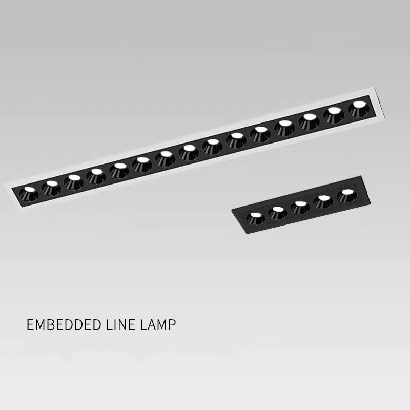 Dimmbare LED-Kühlergrill leuchte 10w/20w/30 wac110v220v Linien leuchte eingebettet ohne Haupt licht Röhren leuchte Decken leuchte Innen beleuchtung
