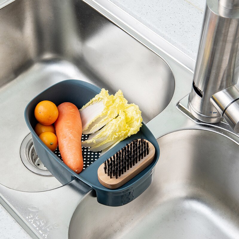 Schutt Gestell Hängende Lagerung Korb Küche Waschbecken Abfluss Gestell Tragbare Heimat Küche Werkzeug Schwamm Seife Kunststoff Wasserhahn Veranstalter Regal