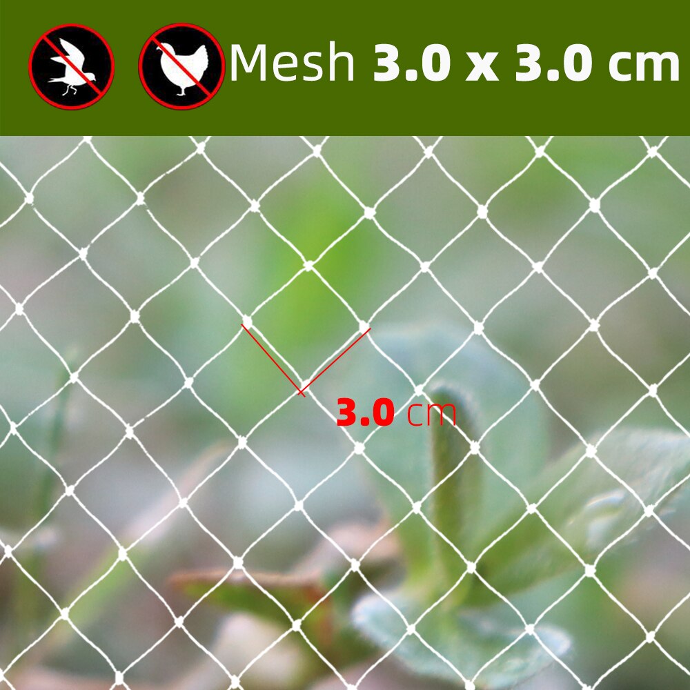 Red de Protección antiaves Extra fuerte, malla para plantas de jardín, protege las plantas, árboles frutales de aves, ciervos, aves de corral, el mejor cercado: L / Plata