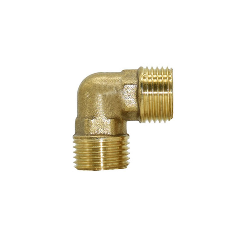 Brass 1/2" 3/4" elbow connection copper metal threaded water pipe connector knee elbow 90 degrees hose repair adapter 1pcs