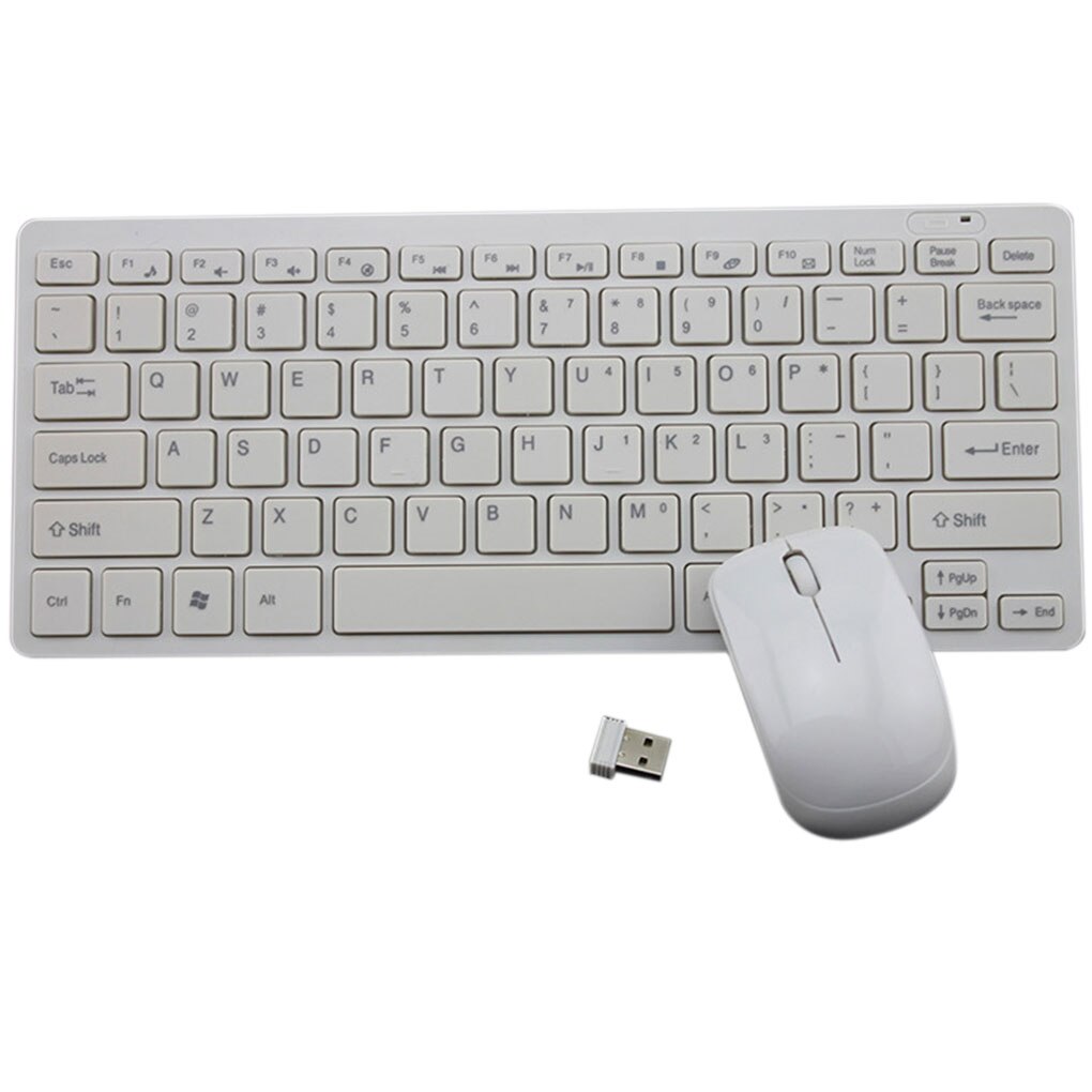 Mini ergonomisk trådløst tastatur lille stilfuldt musesæt usb tastatur til spil kontor tablet laptop desktop forsyninger: 1