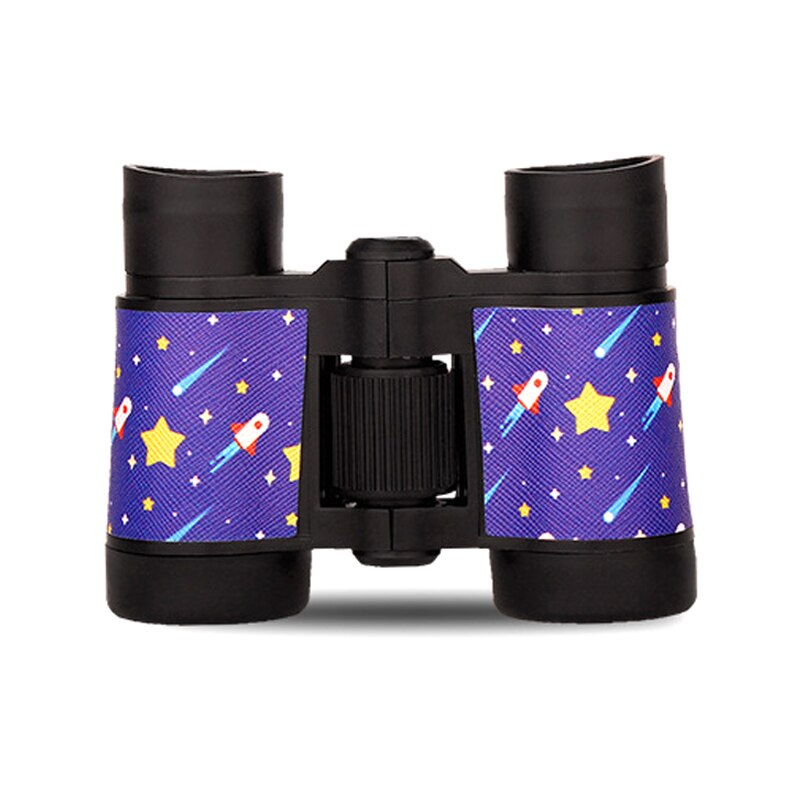 Binoculars HD 4x30 Telescope Rubber Children Colorful Telescope Fixed Zoom Anti-skid Portable Field glasses for Children: Starry sky