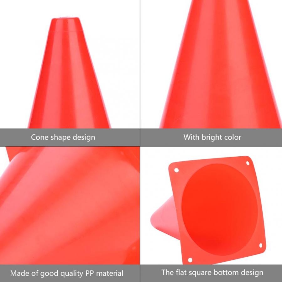 6pcs/pack Football Training Cone 18cm Soccer Training Cone Football Barriers Plastic Marker Holder Accessory Tranning Equipment