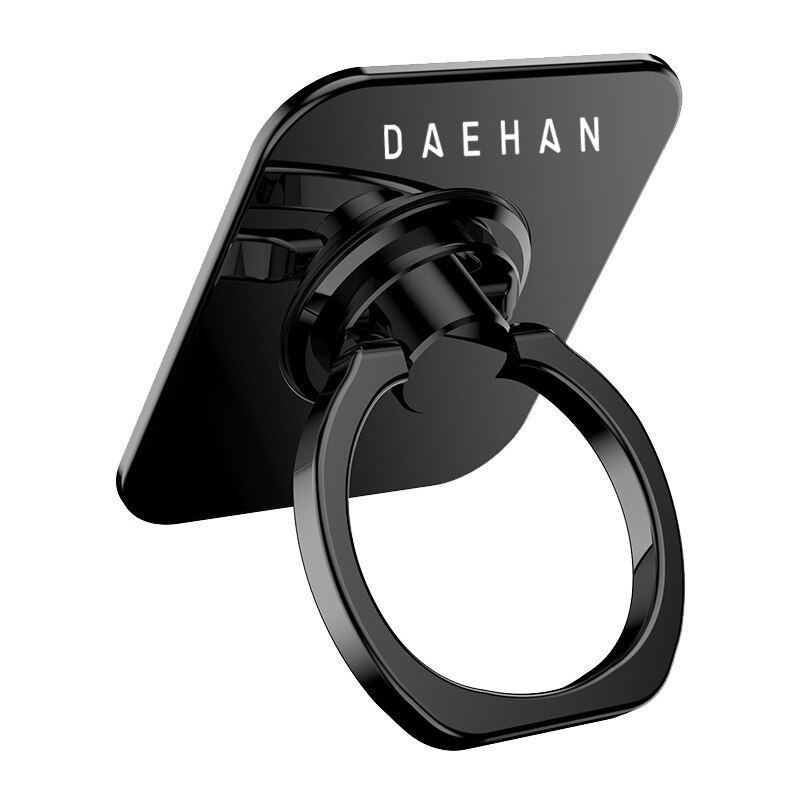 304 Stainless steel finge ring phone holder stand 360 Adjustable Ring Holder finger Kickstand For all smartphone Bracket: Black