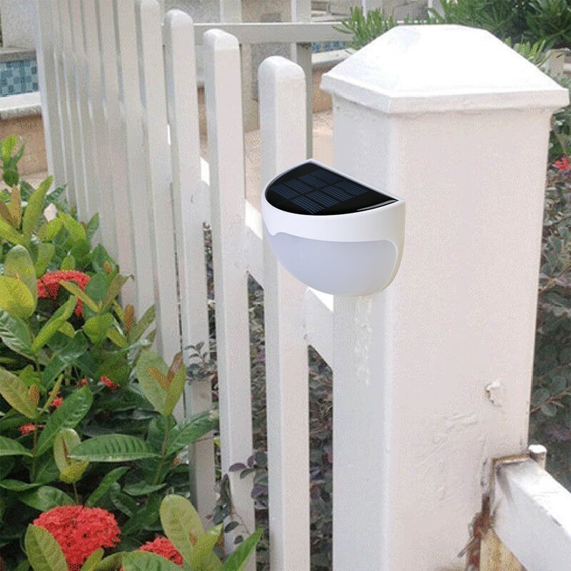 wasserdicht 6 LED Solar Power Licht Sensor Wand Licht Outdoor Garten Zaun Lampe