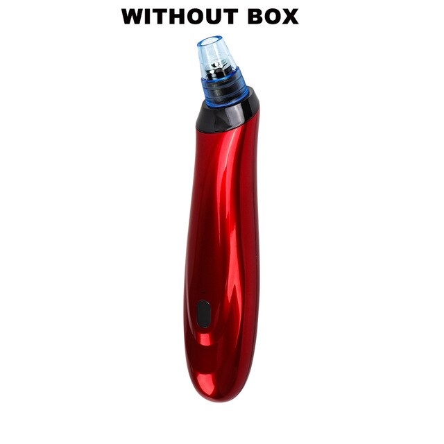 Blackhead Remover Electric Face Acne Black Dot Pimple Microcrystalline Blackhead Vacuum Cleaner Pore Blackhead Skin Care Tools: Red No Box