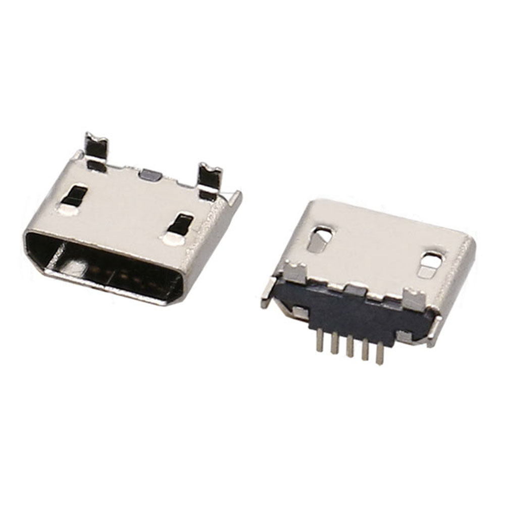 10-100 Stuks Micro 5 Pin Connector Usb Vrouwelijke Socket Usb 5 P 180 Graden Verticale Patch Power Opladen port Jack Data Interface