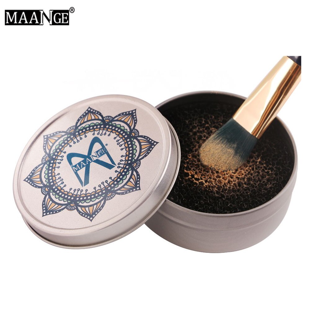 MAANGE Pennello Trucco Pulitore della Spugna + 3Pcs Soffio di Rimozione di Colore Dal Pennello Ombretto Spugna Cleaner Tool Per Lavare Fare up Pennelli Nuovo