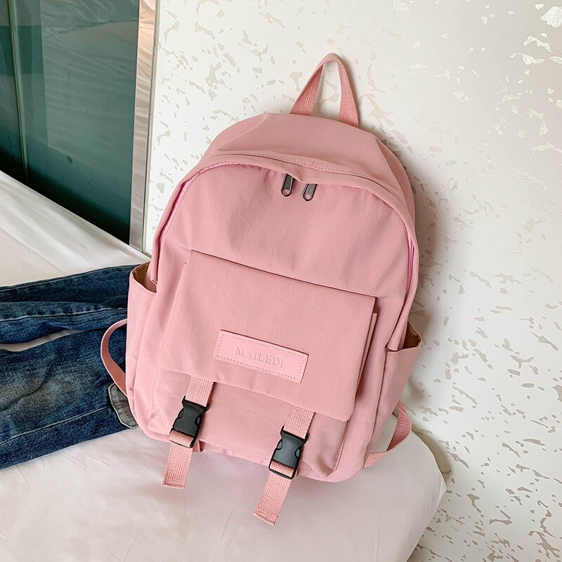 Atinfor Frauen Anti Diebstahl Multifunktions Rucksack Täglichen Reise Schulranzen für Jugendliche Schnalle Bookbag Wasserdichte Mochilas: Rosa