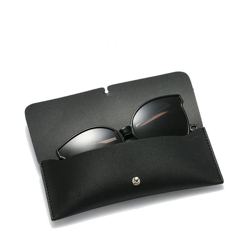 Pu skinn brille etui deksel solbriller briller holder boksen briller solid oppbevaring bærbar briller veske