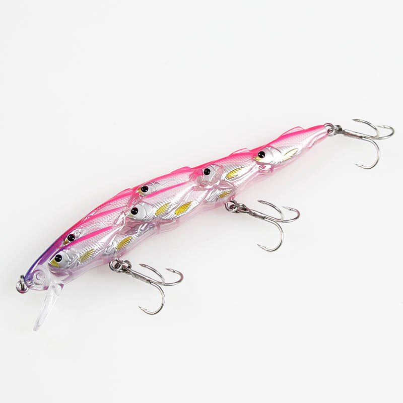 ILURE 1pcs Glass Minnow Fishing Lure Bait 15g 120mm wobbler jerkbait Suspending Pesca Lifelike isca artificial: Purple