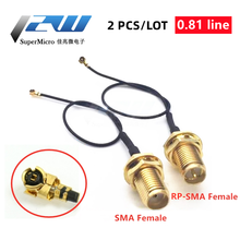 2 pièces SMA / RP-SMA femelle à MHF4 IPEX IPX RF prise câble queue de cochon pour Mini 0.81mm carte PCI intel WIFI carte 10cm 15cm 20cm 30cm