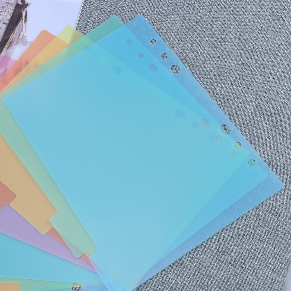 2 Pcs Page Divider Colorful Classification Page Tab for Notebook Memo (A5)
