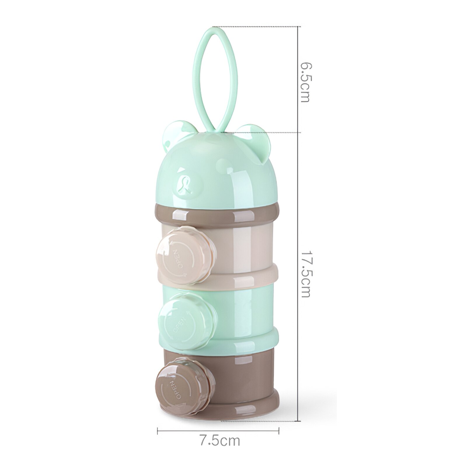 Babyvoeding Opbergdoos Multifunctionele Drie-Layer Melkpoeder Doos Snack Container Cartoon Stijl Formule Dispenser Outdoor Reizen