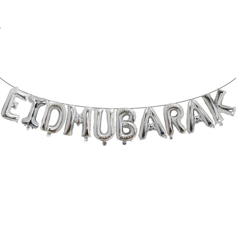 5pcs 18inch Round Eid Mubarak Foil Balloons Mubarak Decorations Star Moon Helium balloon Ramadan Kareem Eid Al-Fitr Supplies: Fluorescence Yellow