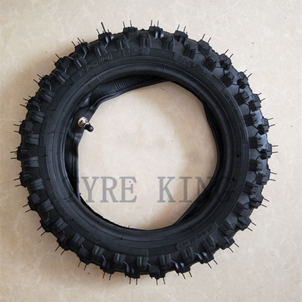 Mini Dirt Bike Front/Rear Wheels 2.50-10 Inner Outer Tires for Mini Apollo Cross-country Motorcycle Honda CRF50 XR50 Yamaha PW50: inner and outer tube