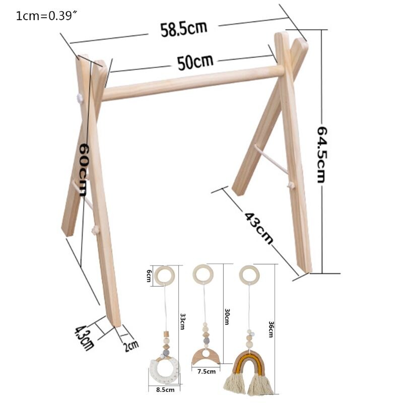 1Set Nordic Del Bambino Del Fumetto di Legno Palestra Fitness Struttura del Rack Ciondolo Appeso Giocattoli Kit Nave di Goccia