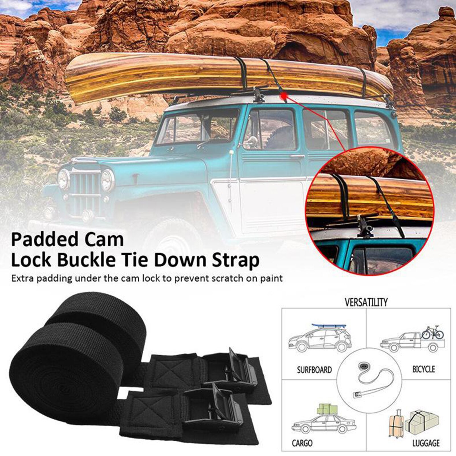Bike Surf Rack Surfplank Fiets Mount Houder-Verstelbare Fiets Surfboard Carrier Rack Voor Shortboard Wakeboard Board: 2pcs 3M Straps
