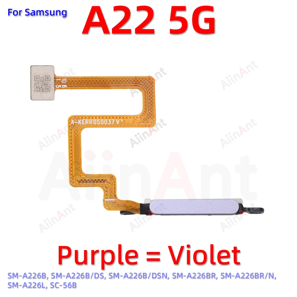 Back Button Touch ID Finger Scanner Fingerprint Sensor Flex Cable For Samsung Galaxy A22 A23 4G 5G A225F A226B A235F A236B A236U: black