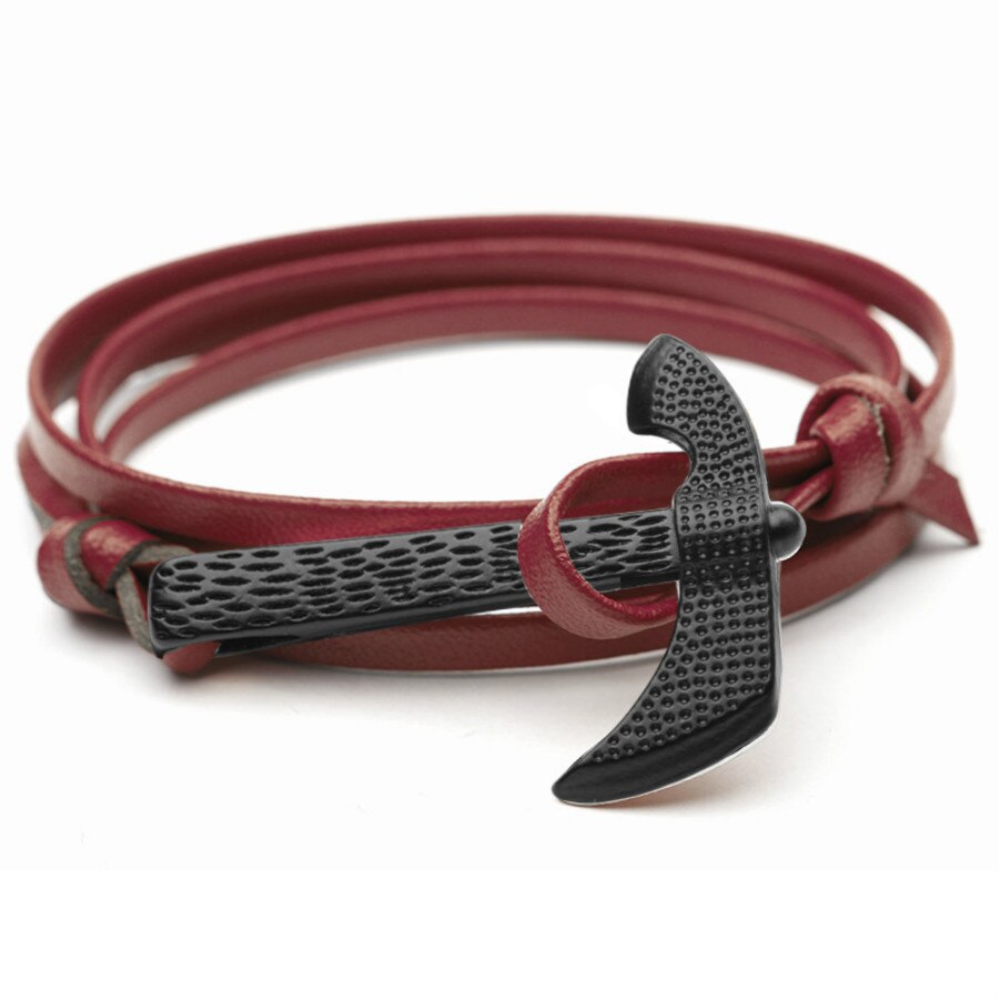 Axt Kopf Anker Manschette Armbänder Männer Überleben Seil Kette Paracord Armbinde Männlichen wickeln Metall Sport Haken