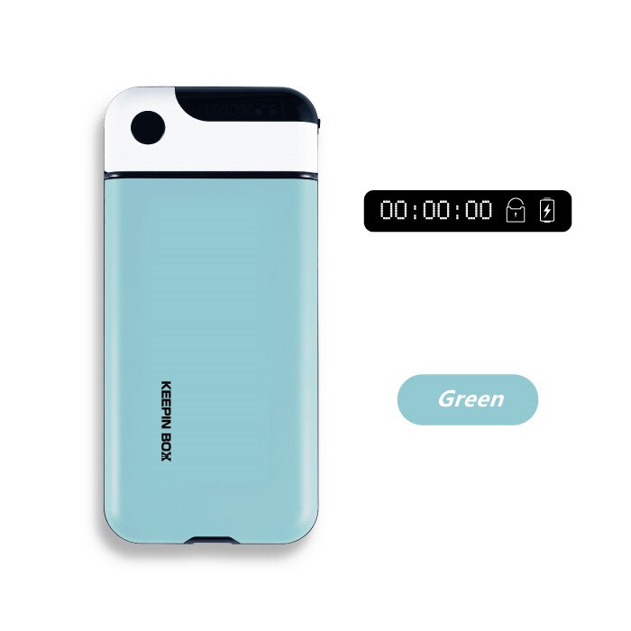 Universal Mobile phone timing box, timing lock Keepin box,self-discipline timing phone case, mobile phone addiction students: Matcha Green