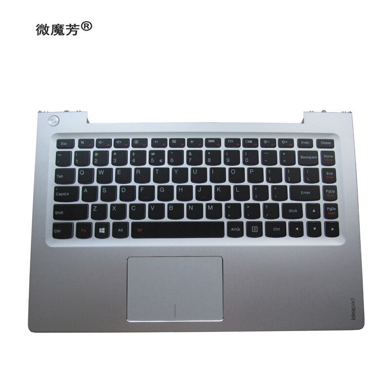 Engels Laptop Toetsenbord Voor Lenovo U330p U330 U330T Toetsenbord Met Zilveren Case Palmrest Touchpad Us