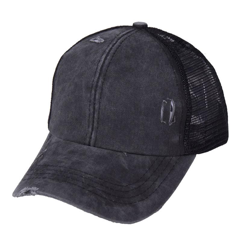 Paardenstaart Baseball Cap Messy Bun Hoeden Voor Vrouwen Gewassen Katoen Snapback Caps Zomer Snapback Hoed Rand Vader Hoeden: 03