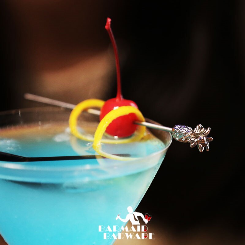 Varillas de agitación para bebidas, palitos de acero inoxidable para cóctel, fruta, Length-11.5cm, accesorio para , 10 Uds.