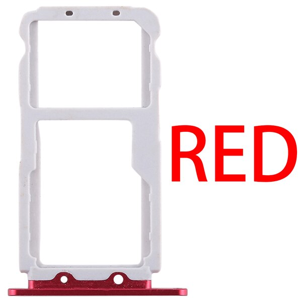 Voor Huawei Honor View 10 \ V10 Sim Card Tray + Sim Card Tray / Micro Sd-kaart: Rood