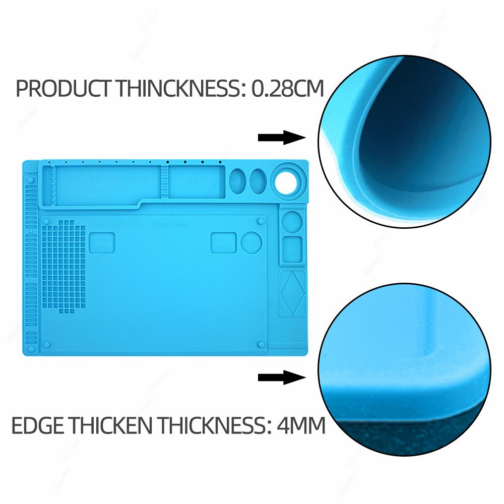 Professionele Siliconen Isolatie Pad Met Schaal Multi-Raster Schroef Gat Pc Laptop Mobiele Telefoon Reparatie Werkbank Pad