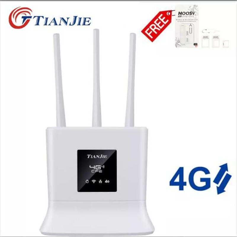 Unlocked/Wireless 4G Router LTE Wifi 3*High-gain Antennas Modem 300M Wi-Fi Mobile Hotspot RJ45 WAN/LAN CPE Dongle+SIM Card Slot