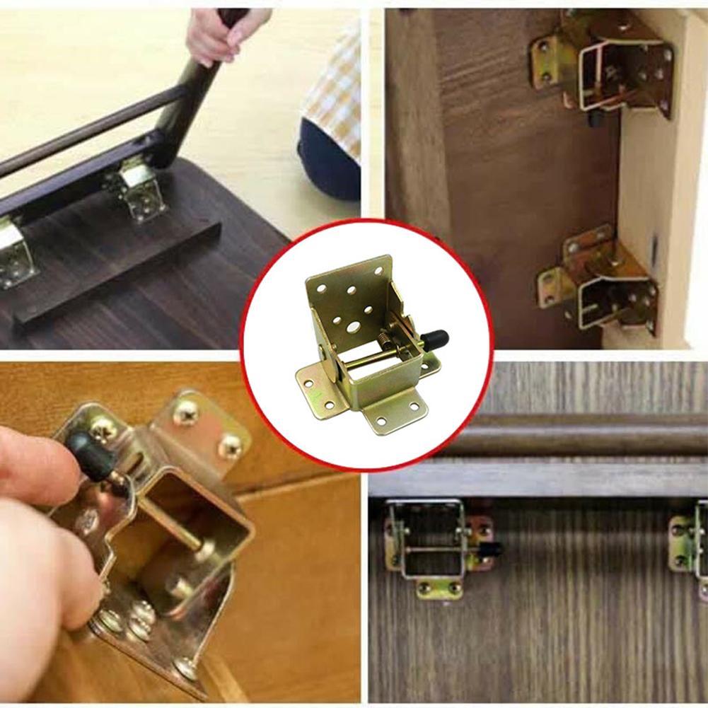 Charnière de Table pliante, accessoires de pliage de pieds de Table, support de pliage de pied de Table basse, charnière en fer à verrouillage automatique, quincaillerie de meubles