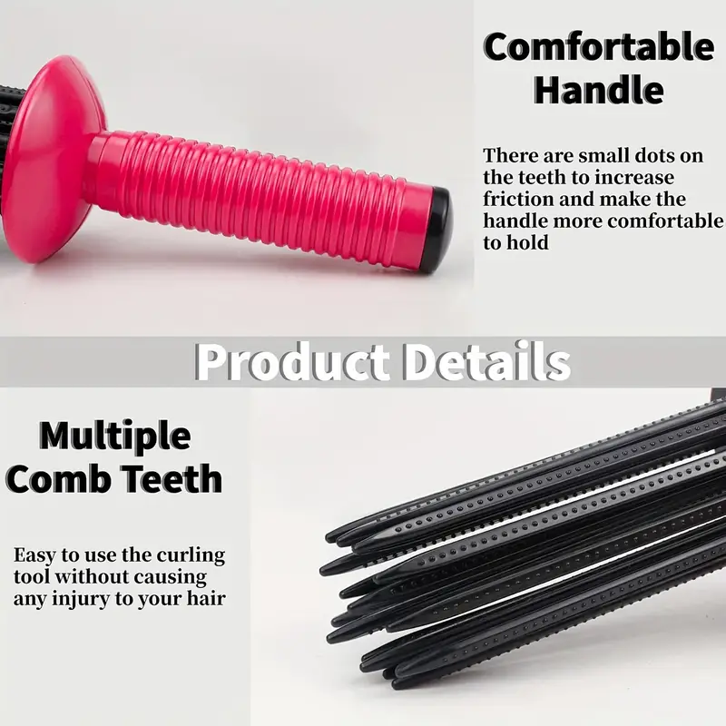 Brosse à cheveux ronde professionnelle, 1 pièce, rouleau de friser moelleux, peigne rond, baguette à friser, outils de coiffure pour Salon de coiffure