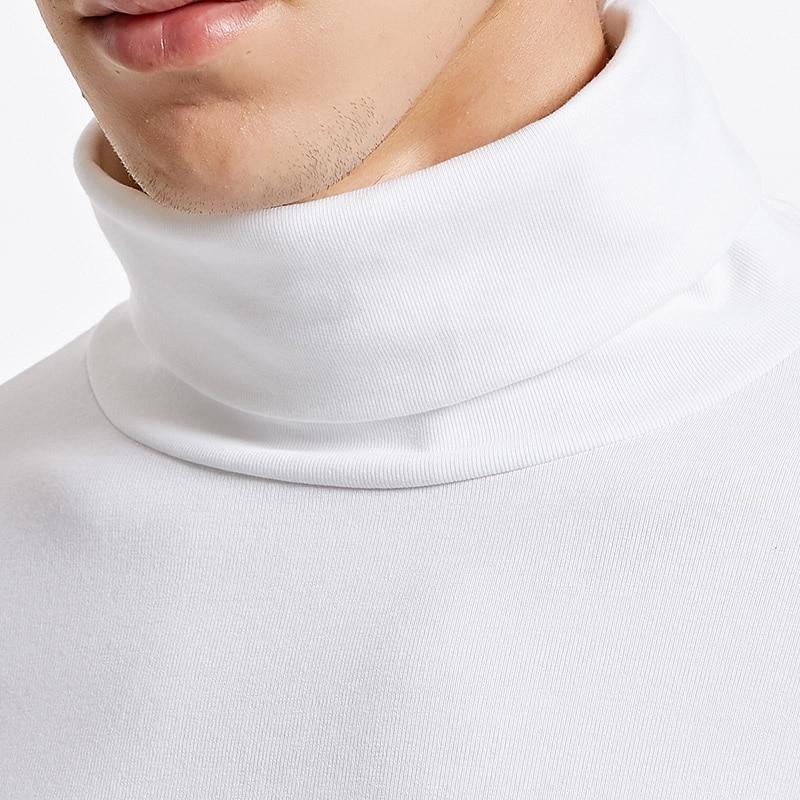 Casual Men's Thermal High Collar Turtle Neck Skivvy Long Sleeve Sweater Stretch Shirts Bunny Slope Fitted Thermal Top Turtleneck