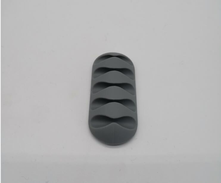 Mini bil trådhållare plast för hörlurar stationär usb kabel kabelklämma självhäftande linje lås klämma kabel arrangör tie fixer: Grå