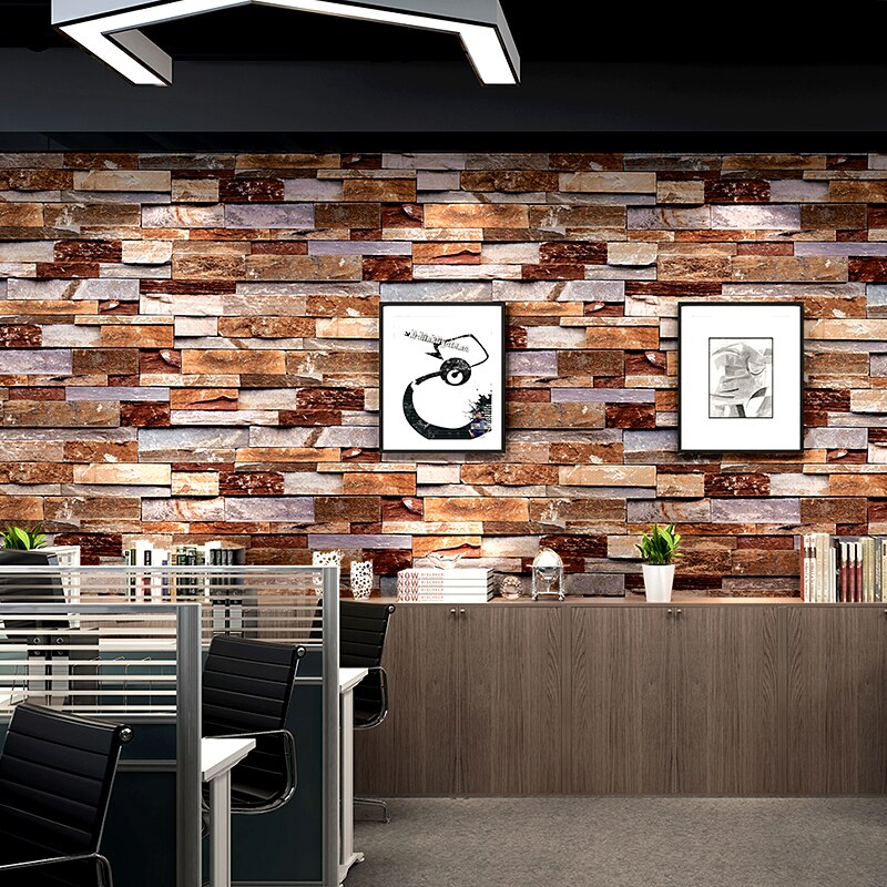 PVC Waterdichte 3d Baksteen Behang Tv Achtergrond Cluture Stone Wall Paper Roll Resturant Schoonheidssalon Wallpapers